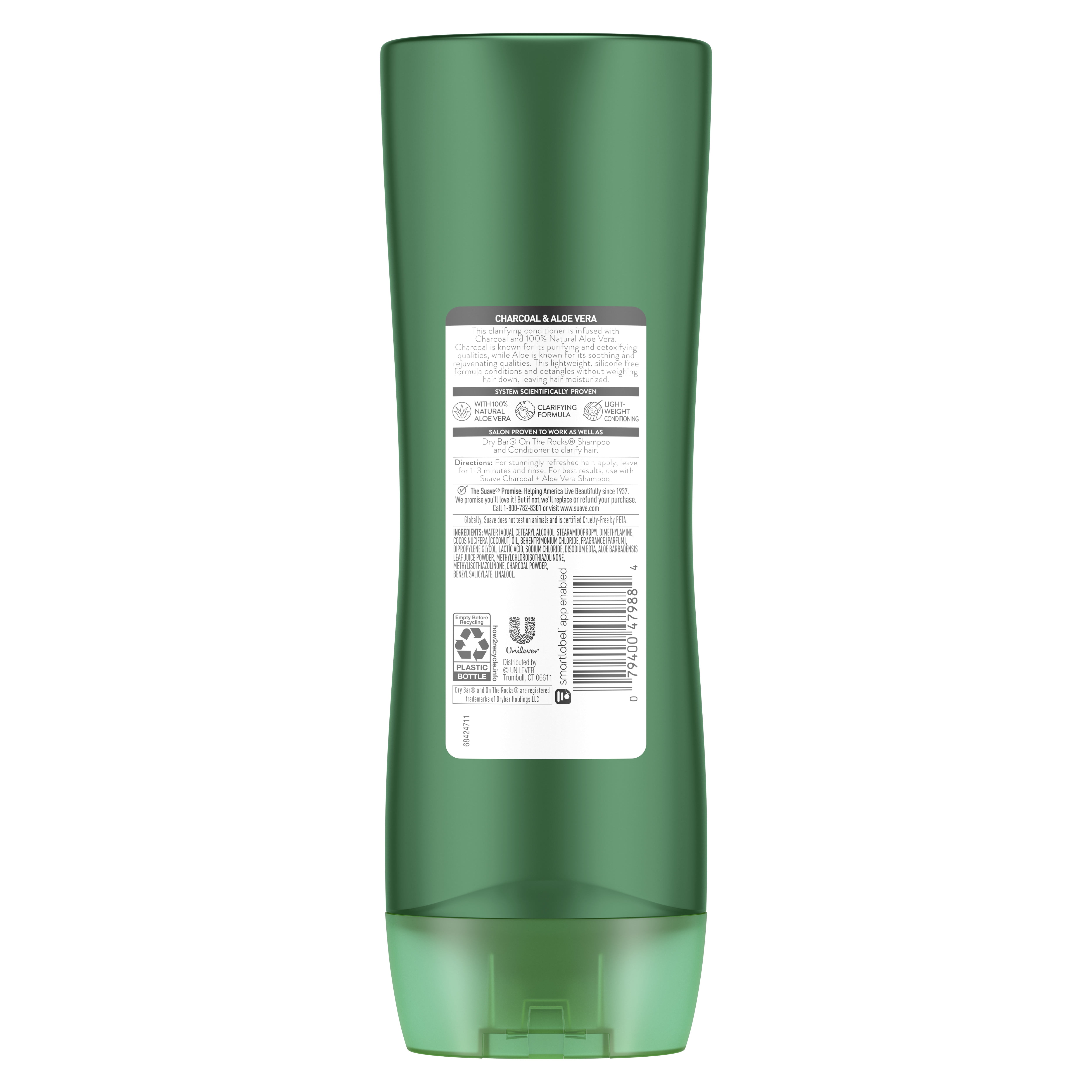 Suave Professionals Clarifying nourishing Daily Conditioner with Charcoal & Aloe Vera, 15 fl oz