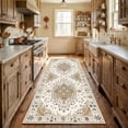 thumbnail image 3 of ICEANT 3'x10' Area Rug, Vintage Boho Runner Rugs for Hallway Kitchen Entryway Doormats, Non-slip Low Pile Carpet Machine Washable, Yellow, 3 of 5