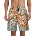 thumbnail image 2 of Men Board Shorts World Map Y2K Funny Swimming Trunks Colorful Geographic Quick Dry Trendy Large Size Beach Shorts, 2 of 5