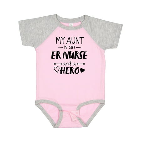 

Inktastic My Aunt is an ER Nurse and a Hero Gift Baby Boy or Baby Girl Bodysuit