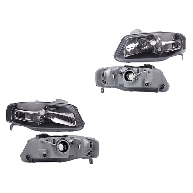 Par de Faros DEPO Volkswagen 2006 A 2009 Fondo Negro