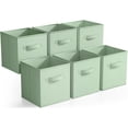 thumbnail image 1 of Cubos de almacenamiento Sorbus plegables, paquete de 6 unidades, 28 x 28 x 28 cm, color verde salvia, 1 of 8