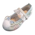 thumbnail image 1 of B91xZ Chaussures de Robe pour Fille Tout-Petit Fête Mariage Ballerines, Vert 10, 1 of 5