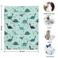 thumbnail image 4 of Light Blue Dinosaurs Geometric Pattern Blanket,Comfortable Soft Flannel Throw Blanket,All Season,Warm Lightweight Blankets for Sofa Bed Couch Living Room Chair,30"x40", 4 of 4