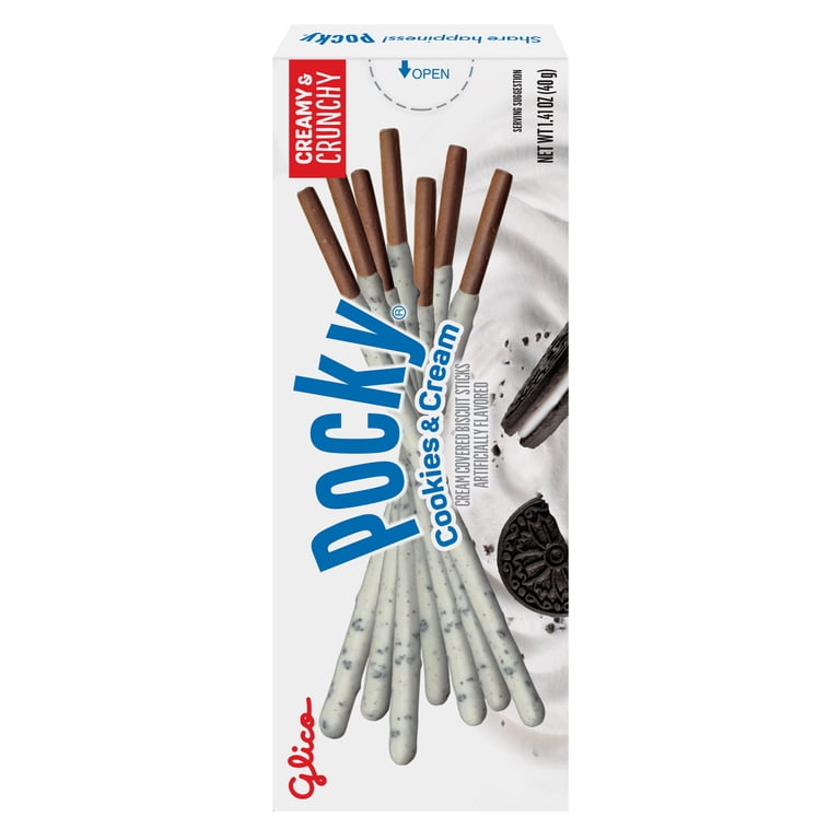 Glico Pocky Cookies and Cream Biscuit Sticks 1.41 Oz Crispy Snack