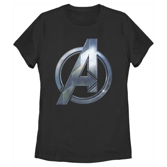 Women's Black Panther: Wakanda Forever Metallic Wakanda Avengers Logo Graphic Tee Black Large