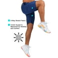 thumbnail image 4 of Little Donkey Andy Men's Quick Dry Stretch Shorts for Hiking Golf Travel, with Elastic Waist Blue L, 4 of 8