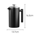thumbnail image 2 of for French Press Coffee Maker Espresso Tea Pot Stainless Steel Brewed Double Wall, 2 of 8