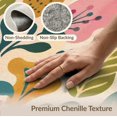 thumbnail image 6 of ODIKA 3'x5' Washable Accent Rug Pet Friendly, Non-Shedding Mat Multicolor Botanical Leaf Design Playful Floral Motif with Leafy for Bedside, Nursery Room, 6 of 7