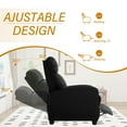 thumbnail image 4 of CL.HPAHKL Reclining Chair, Small Recliner Sofa Chair with Thick Seat Cushion and Massage Backrest PU Leather Single Sofa Push Back Recliner Chair with Massage for Living Room, Home Theater, Black, 4 of 7