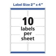 thumbnail image 6 of Avery Rectangle Labels with Sure Feed, 2" x 4", 250 Glossy White Labels, 6 of 8