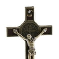 thumbnail image 2 of Crucifix Statue Cross Figurine Chaple Home Wall Decor Ornament Bronze, 2 of 6