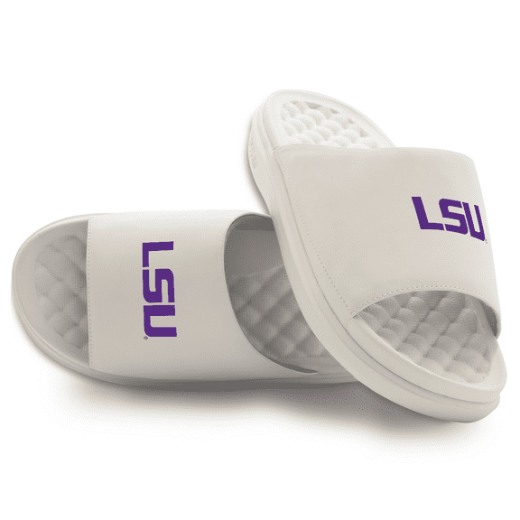 Youth ISlide Cream LSU Tigers Primary Motive Slide Sandals