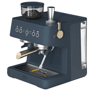Thyme & Table Barista Grade Espresso Machine with 15-Bar Pressure and Conical Burr Grinder, Atlantic Blue