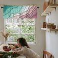 thumbnail image 6 of Ombre Abstract Geometric Valance Curtains, 54"W x 18"L, Rod Pocket, Modern, Contemporary, Green, Red, Bedroom, Living Room, Kitchen, Bathroom, 6 of 6