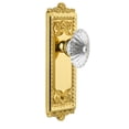thumbnail image 3 of Grandeur 815028 Windsor Solid Brass Rose Privacy Door Knob Set - Brass, 3 of 6