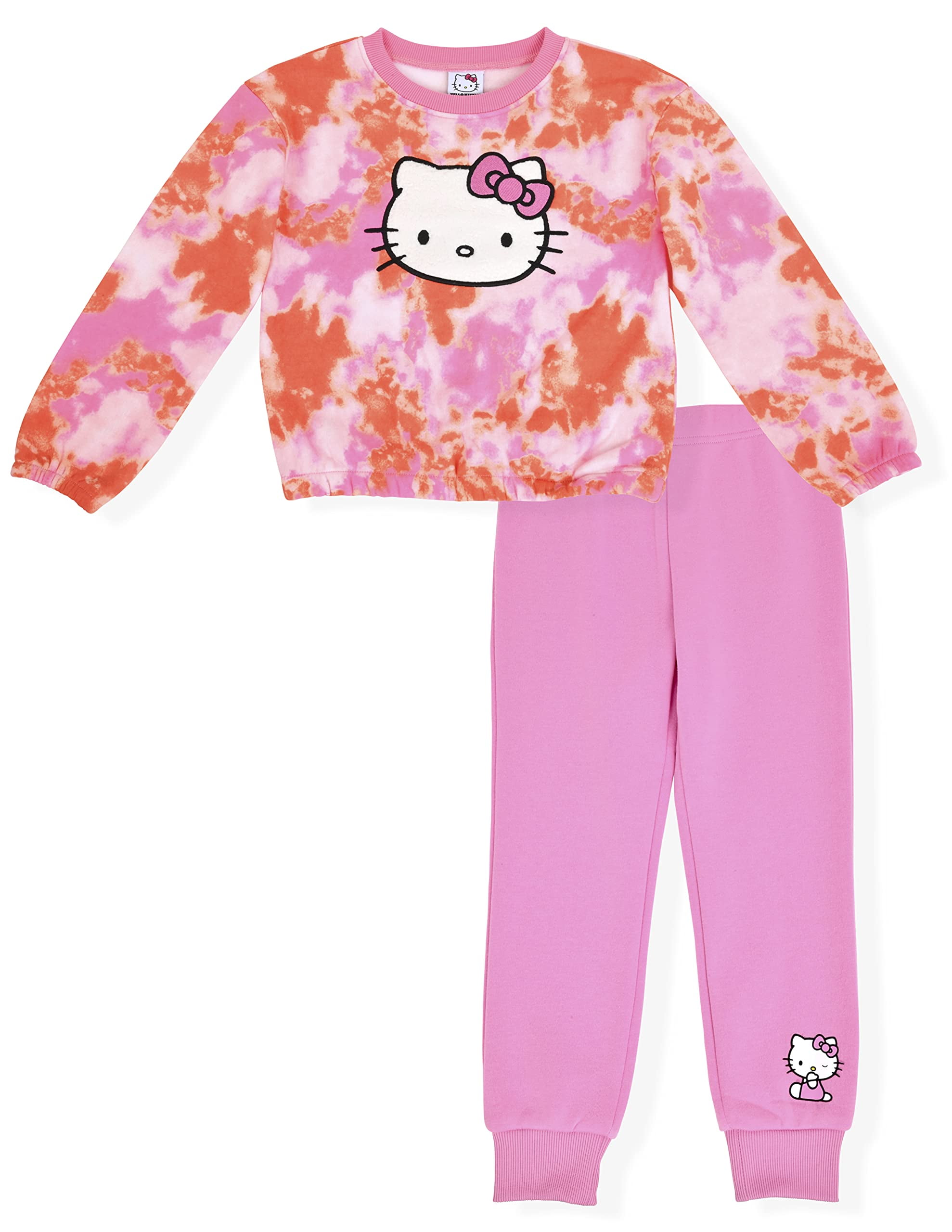 Ensemble Pull Et Jogging Hello Kitty Fille 3 Ans – Rose Et Noir – Tissu Doux