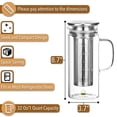 thumbnail image 2 of BTaT- Cafetera de preparación fría Cafetera helada 1 cuarto de galón 32 oz Máquina de té helado Cafetera de preparación fría Jarra de té Accesorios de café Jarra de té helado Sistema de preparación en, 2 of 5