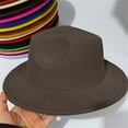 thumbnail image 3 of Kids Classic Wide Brim Fedora Hat Children Boys and Girls Felt Hat Jazz Hats Classic Wide Brim Panama Dress Hat, 3 of 6