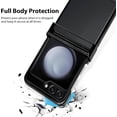 thumbnail image 2 of for Samsung Galaxy Z Flip 5 Case Plating Frame Electroplate Clear Luxury Elegant Case Camera Protector Soft TPU Shockproof Protective 3 PCS Anti-Skid Galaxy Z Flip 5 Case -Black, 2 of 12