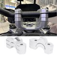 thumbnail image 4 of Bar Risers Clamp Mount, CNC Aluminum 15mm 30mm Height Handlebar Risers Mount Clamps Silver Anodizing Ergonomic  for R1300GS 2024, 4 of 7