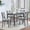 Gray2, variant on 5 Piece Modern Dining Set, Rectangular Wooden Dining Table with 4 Upholstered Chairs for Kitchen, Dining Room, Gray