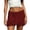 Red, variant on Unir Women All-Over Hollow Crochet Knit Fringe Mini Skirt Low Rise Elastic Waist Bodycon Beach Club Summer Bottom 1PC S-XL Plus Size Friendly