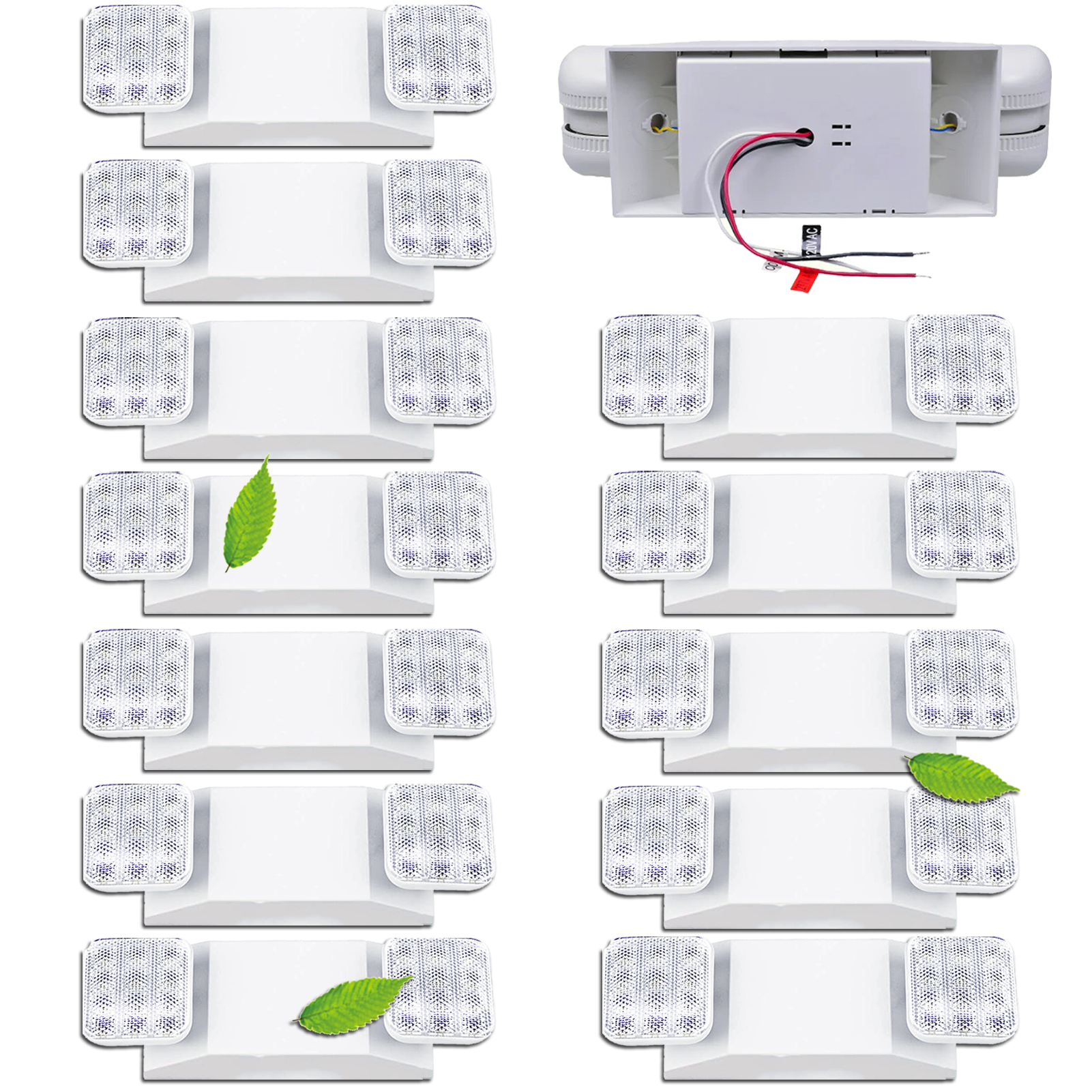 LED Emergency Lights 12 Pack, Commercial LED Emergency Lights with