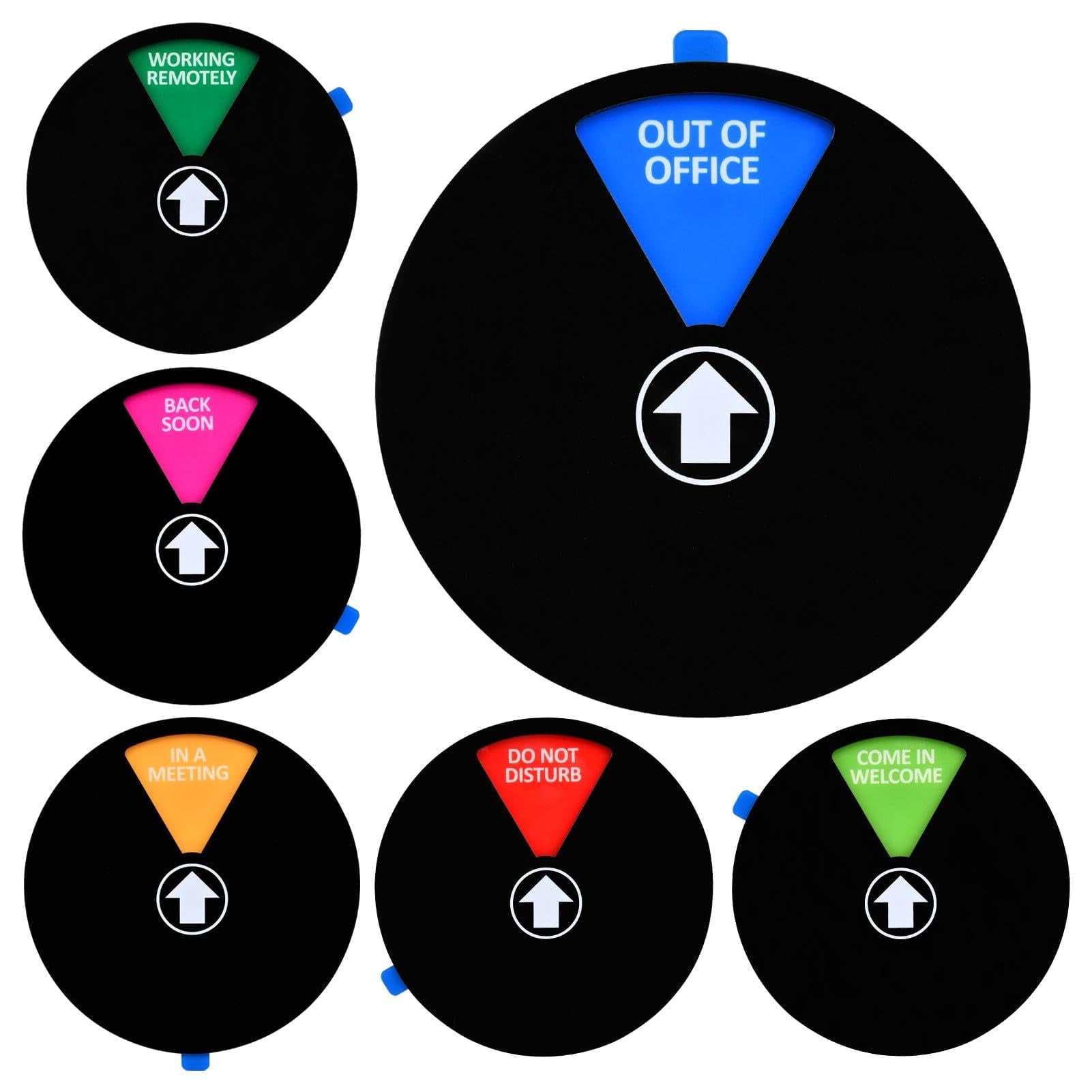 Office Door Signs -Do Not Disturb,Out Of Office,In A Meeting, Working Remotely,Come In Welcome,Back Soon- Blank Custom Privacy Door Sign Status Indicator for Office Conference Studio Office