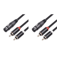 thumbnail image 2 of Cable Audio XLR A Doble RCA Adaptador Estéreo Antiblindaje (1m), 2 of 5
