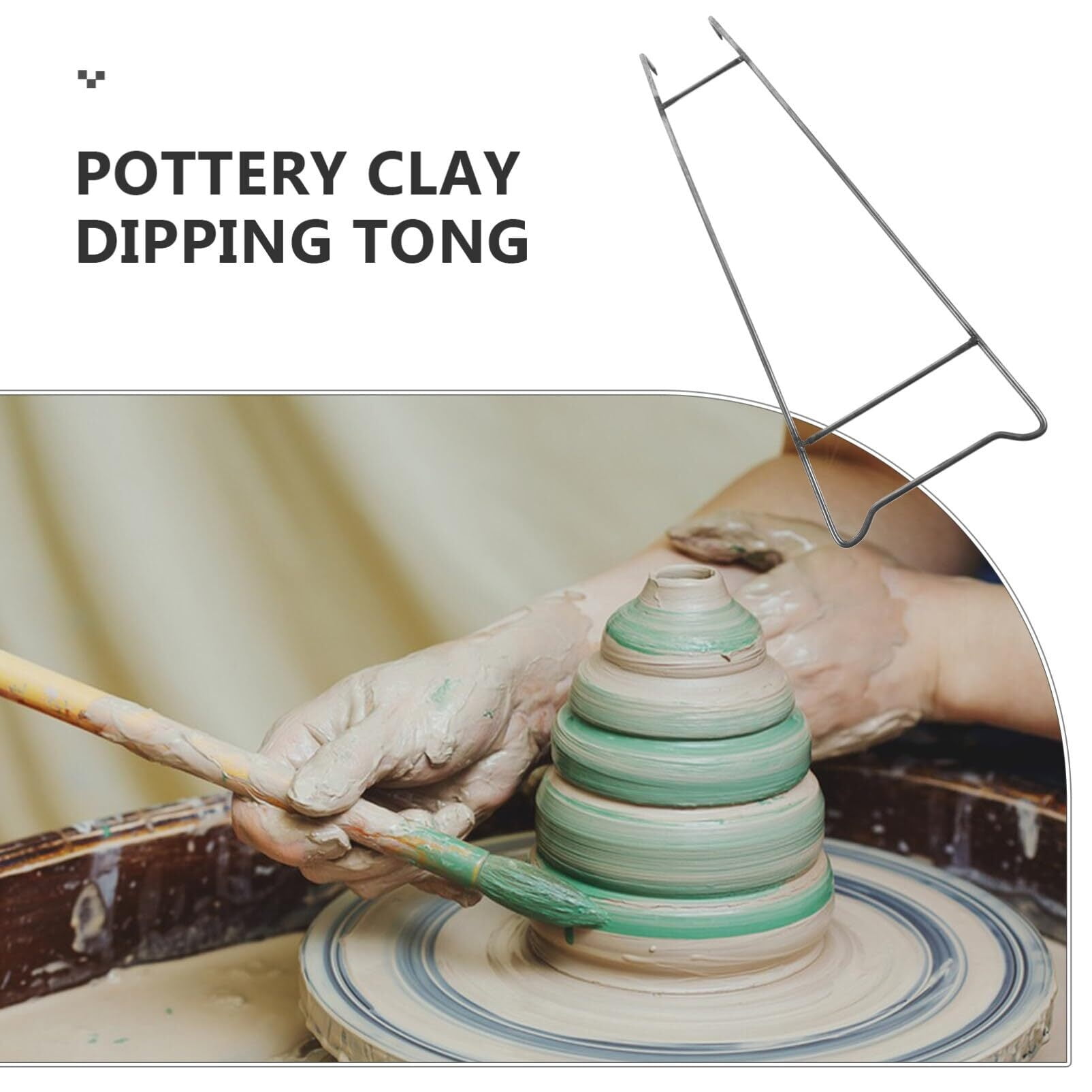 Dipping Tongs Glazing Tools Metal Pottery Clay Sculpture Tool Pottery Tool Supplies for Colour & Glaze Finishing Pottery Ceramic Polymer Clay Glaze
