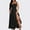 Black, variant on QUNYINEY Dresses for Women 2025 Casual Sleeveless Solid A-Line Dress Empire Waist Split Hem Square Neck Maxi Sundress