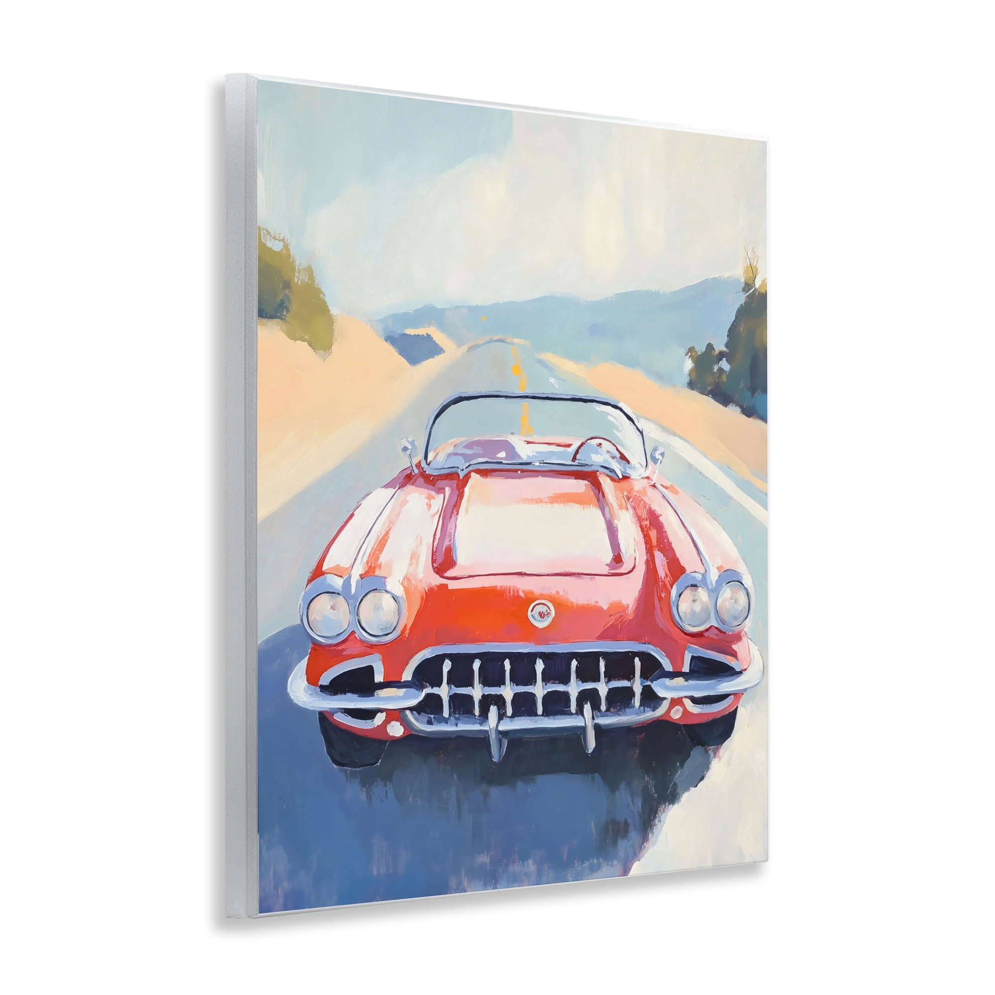 Stupell Industries Red Sports Car on Journey Wall Plaque Art, design by The Prints Vibe
