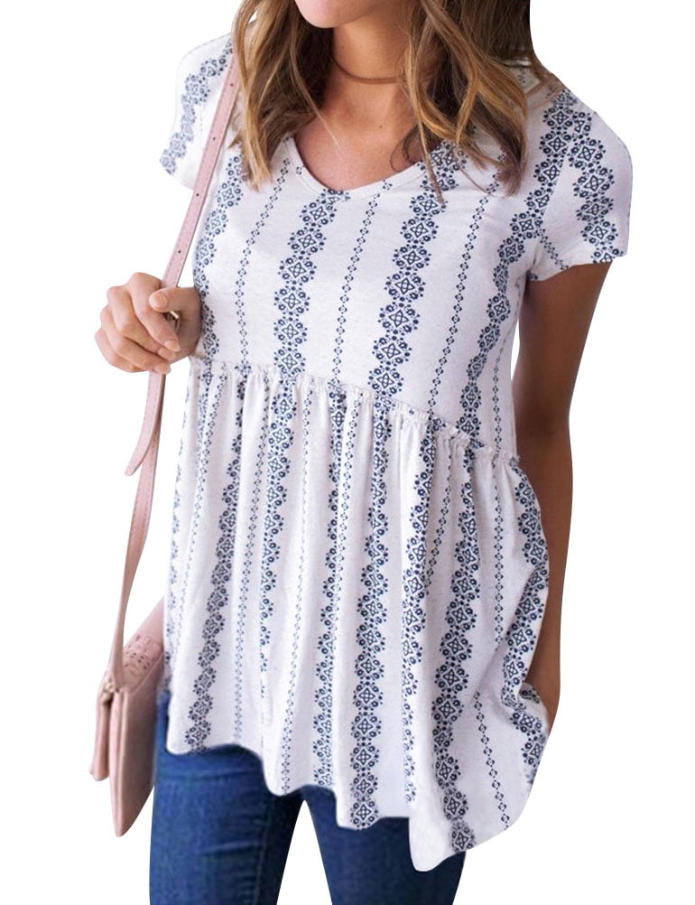 womens white peplum top