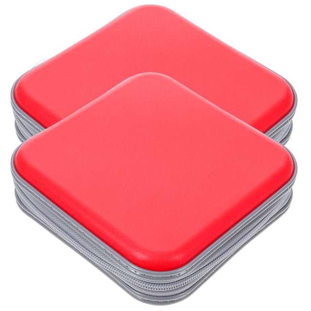 2pcs Cd Case Dvd Organizer Cd Holder Storage Case 40 Slots Lightweight Cd Wallet