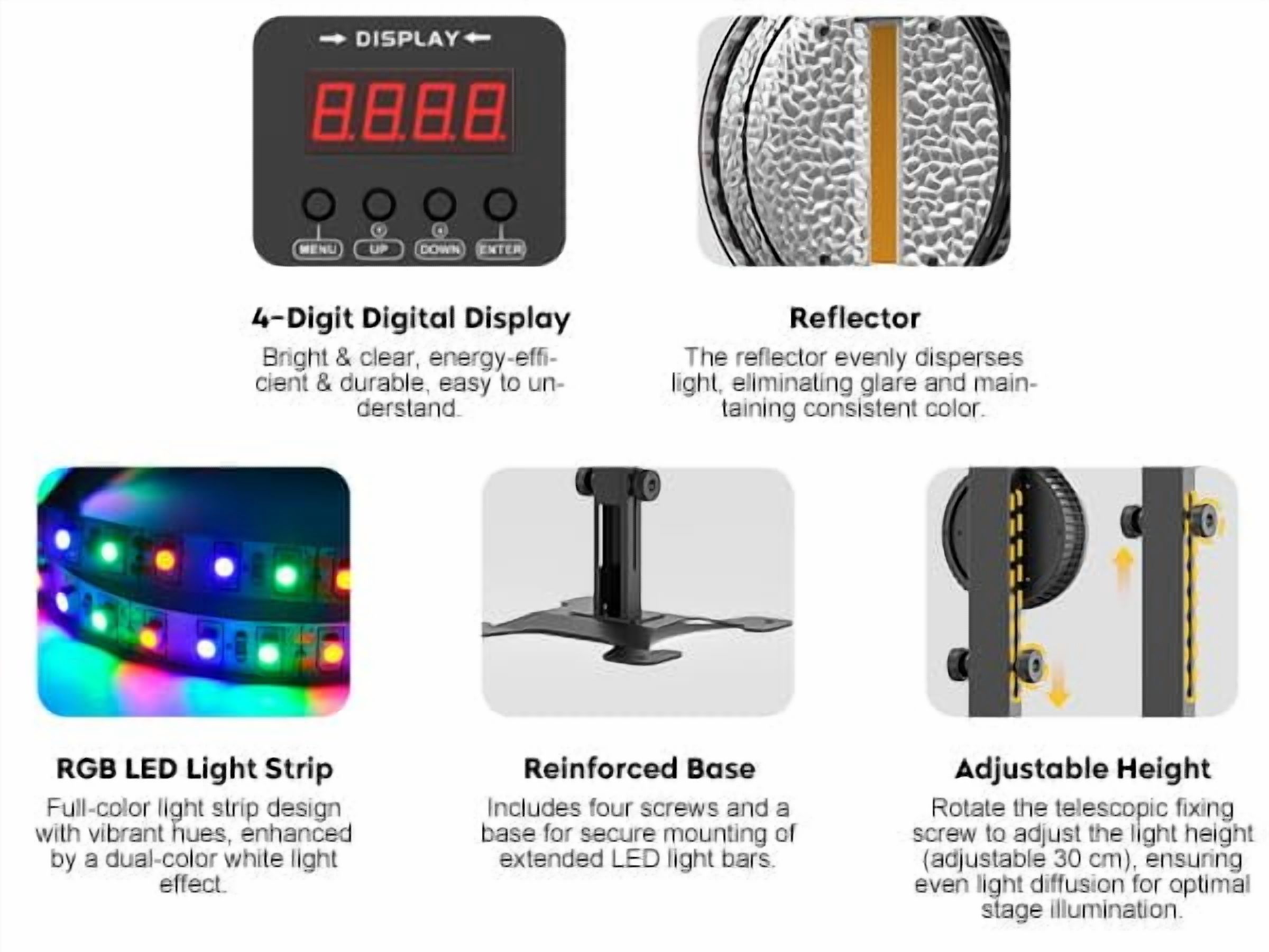 2PCS 6LEDs COB Linear Vintage Light 5x60W RGB Retro Lights DMX Stage Wash Effect Lighting for DJ Disco KTV Party Wedding Bar Club