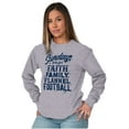 thumbnail image 3 of Fall Sundays Cute Christian Autumn Women's Long Sleeve T Shirt Brisco Brands S, 3 of 6