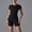 Black, variant on ZZwxWA Womens 2 Piece Lounge Outfits Casual Slim Fit Short Sleeve Tops Short Leggings Sets Yoga Sweatsuit 2025 Fashion