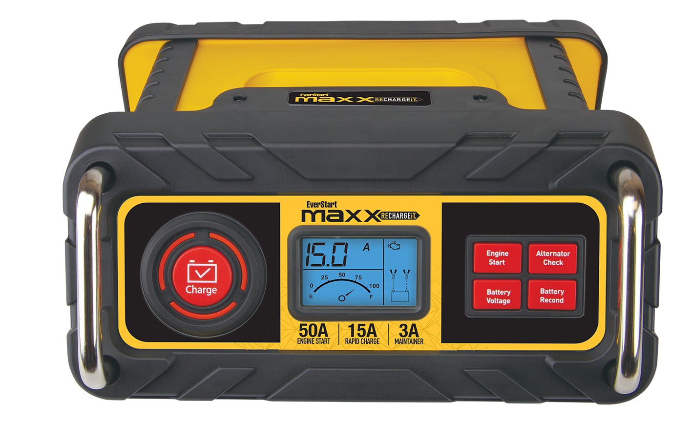 Everstart Maxx 15 Amp Automotive Battery Charger with 50 Amp Patented  Engine Start (BC50BE) 