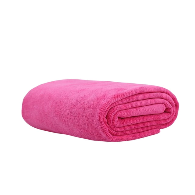 Toystoory Toalla de baño de microfibra, paño de baño absorbente de agua, máquina de ducha de Fitness para Spa, paño lavable para el Toallas y Paños Rosa oscuro 100*200/Grosor medio