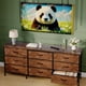 thumbnail image 3 of Mueble para TV con 9 Cajones de Tela, Organizador de Almacenaje para Sala, Estructura Metálica y Madera, Moderno, Color Madera, 3 of 9