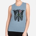 thumbnail image 2 of Skeleton Rib Cage Women's Muscle Tank X-Large Stonewash Denim, 2 of 5
