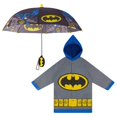 thumbnail image 1 of Set de paraguas DC Comics Batman Boys, poncho de lluvia para niños pequeños, 1 of 7