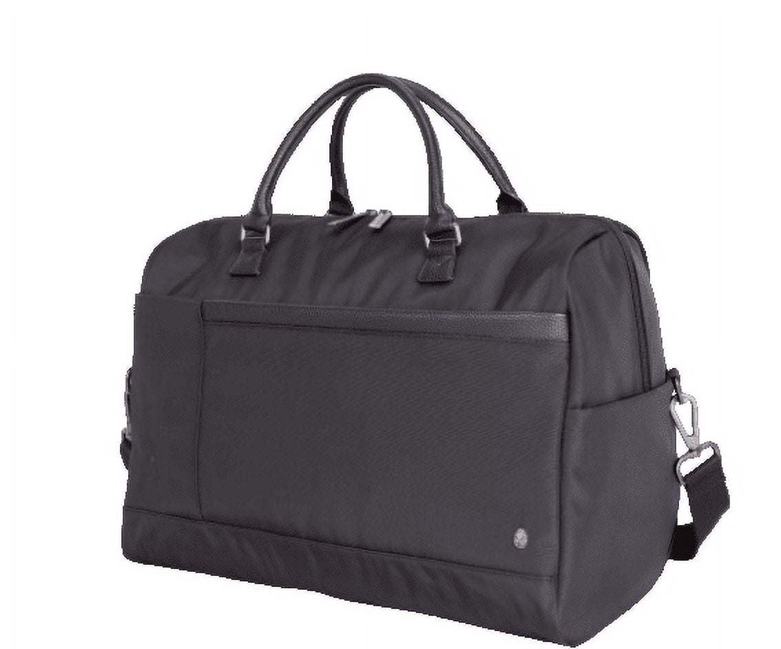 btL 18-inch Nylon Weekender Travel Duffel with a 15-inch Padded Laptop Sleeve, Black