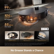 DREAME X60 Max Ultra Complete Kit, 35,000Pa Suction Robot Vacuum and Mop, 3.13in (7.95cm) Ultra-Thin Design, Self Emptying&Refilling, Mop Self-Cleaning, 280+ Obstacle Avoidance, Black