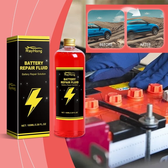 EV Battery Restorer & Performance Booster - Advanced Formula with Corrosion Inhibitor & Dispersant - Rejuvenates Lead-Acid Batteries, Enhances Power & Startup