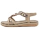 thumbnail image 5 of Sandalias planas bohemias Zapatos para caminar con flores de diamantes de imitación Zapatos de verano para mujer, 5 of 9