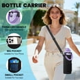 thumbnail image 3 of 40oz Cold and Hot Water Bottle - with Straw,Stainless Steel Water Flask with Carrier Bag, Paracord Handle, Metal Vacuum Thermal Jug,Black, 3 of 10