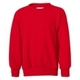 thumbnail image 4 of Hanes Boys Girls Youth Sweatshirt ComfortBlend EcoSmart-Deep Red Solid Color Crewneck Long Sleeve Sweater, Fleece 7.8oz, 50 Cotton/50 Poly, Pack 2-XS Size, 4 of 6