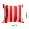 thumbnail image 3 of Outdoor Waterproof Pillow Covers,Easy to Clean Stripes Decoratives for Patio Couch Sofa Garden Sofa Bedroom 17.72x17.72 Inch, 3 of 6